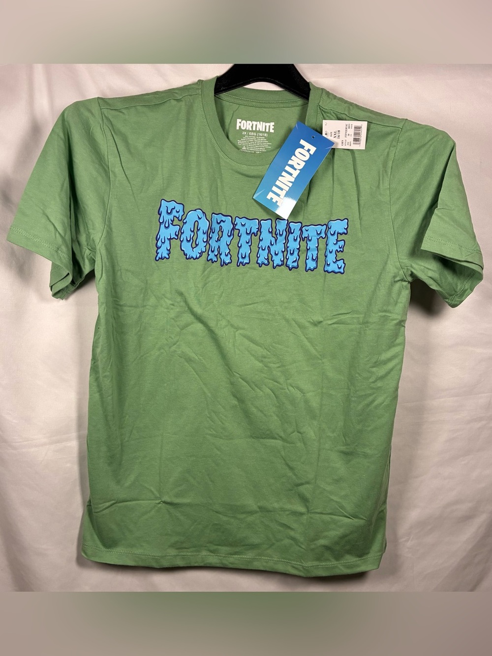 Fortnite Green T-Shirt with Blue Logo